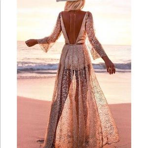 White fox boutique lucky star glitter gown